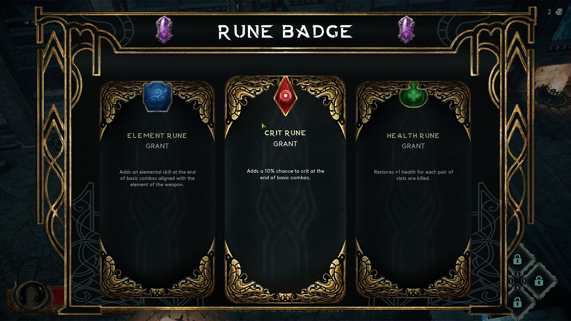 Rune Badge System UI